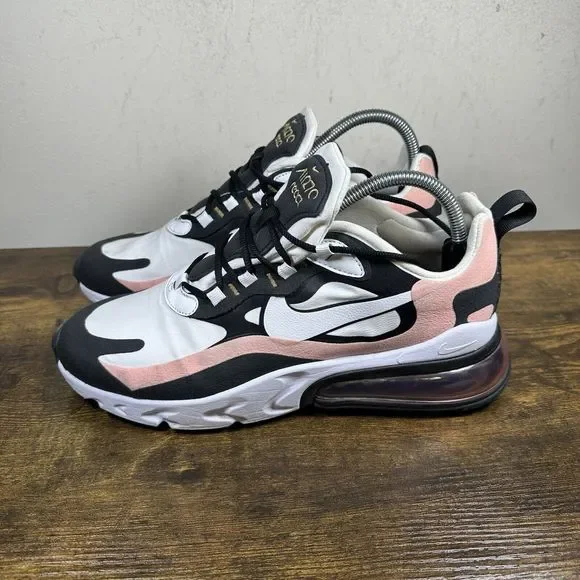 Nike Air Max 270 React White Pink Shoes Sneakers Women's Size 10 - Picture 3 of 8